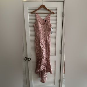 Pink Sparkly Lace Gown